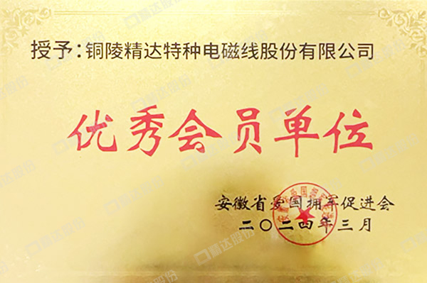 安徽省爱国拥军促进会优秀会员单位